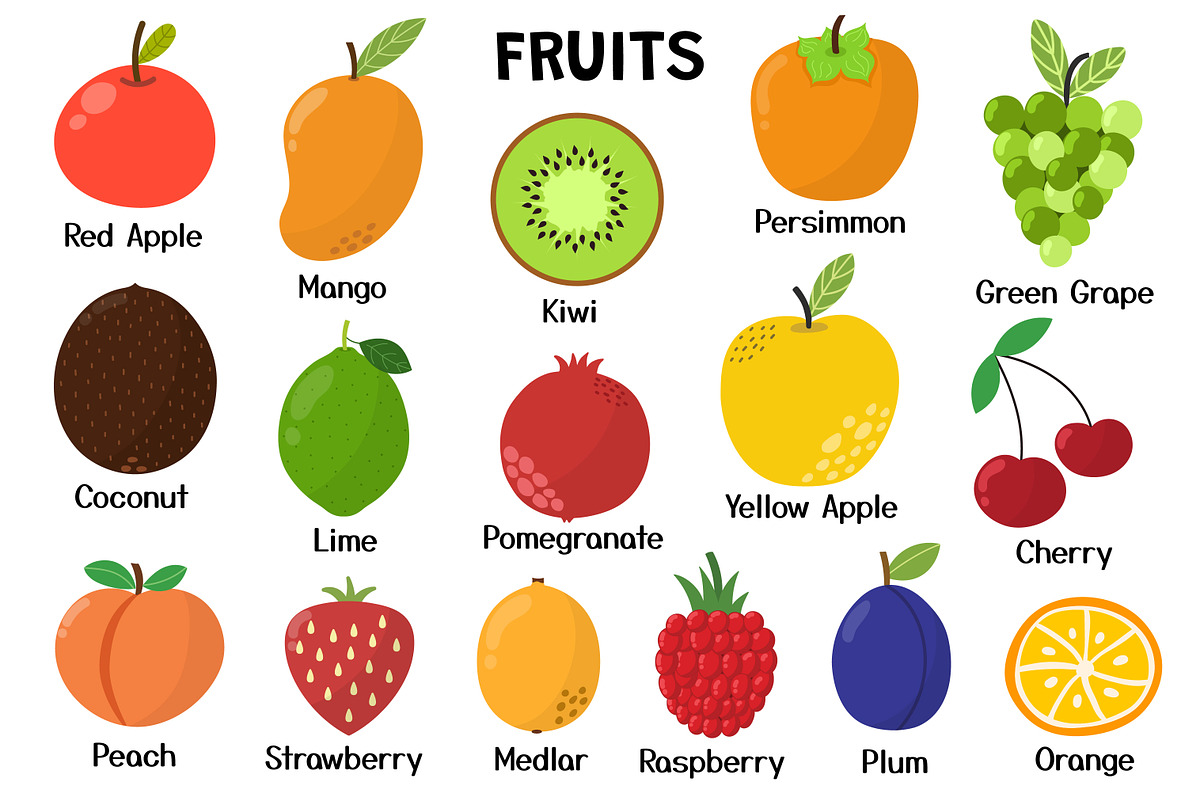 Fruits and Vegetables Clipart Bundle, an Object Graphic by Gulnara Sabirova (Photo 9 of 35)