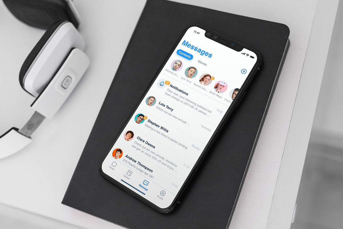 iPhone X Mock-Up's, an iPhone Mockup by Dikarte.Store (Photo 9 of 14)