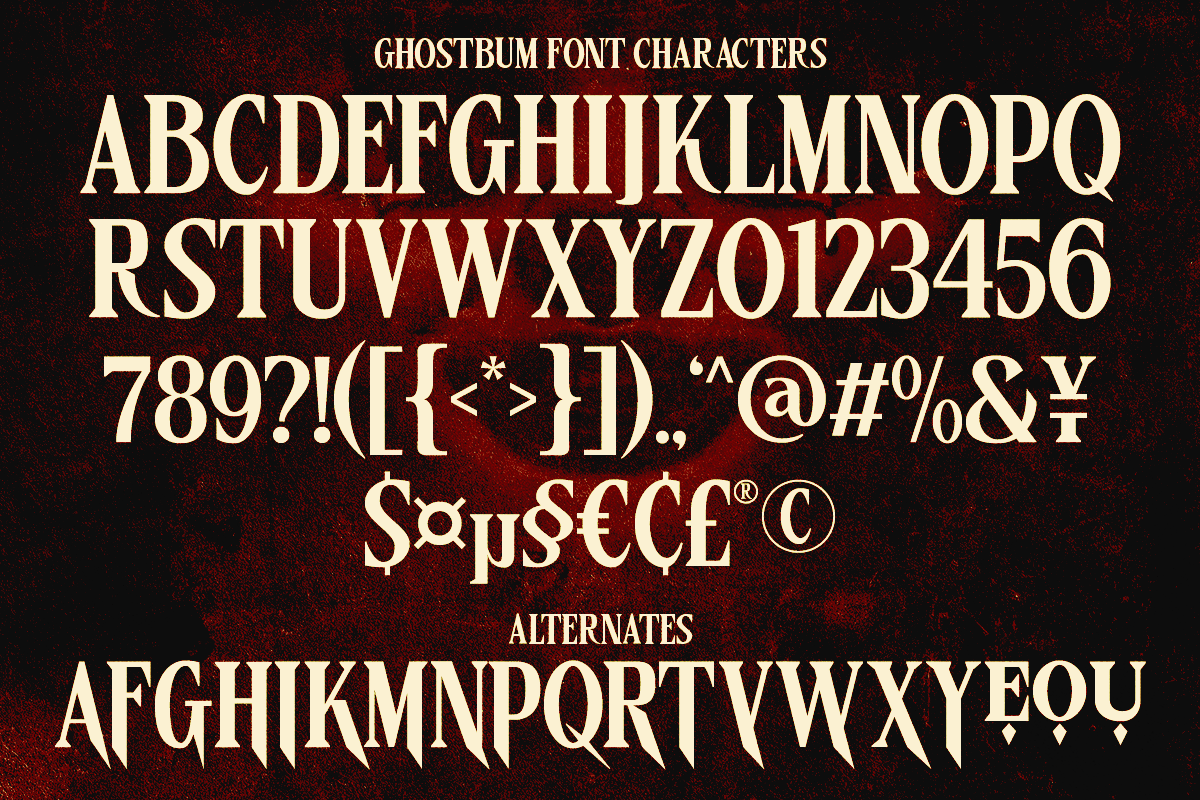 Ghostbum - Horror Font, a Blackletter Font by RagamKata (Photo 10 of 12)