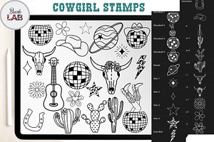 Disco Cowgirl Procreate Set