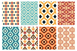 32 IKAT Vector Seamless Pattern Pack