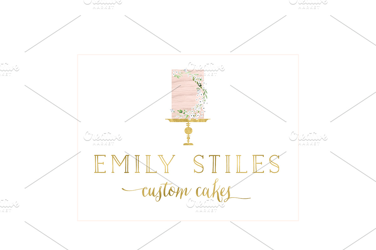 TALL FLORAL NAKED CAKES, an Illustration by Freshmint Paperie (Photo 3 of 3)