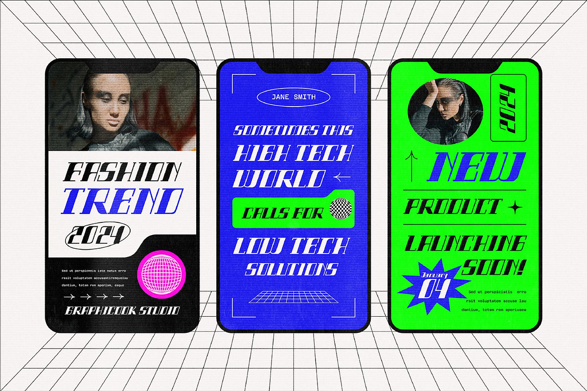 Seristic Y2K Display Typeface, a Font by graphicook (Photo 15 of 16)
