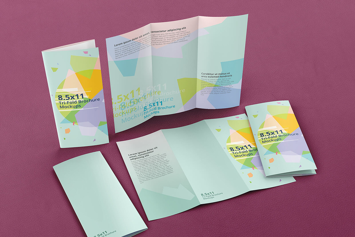 Trifold Brochure Mockups 8.5x11, a Mockup by Vectogravic Design