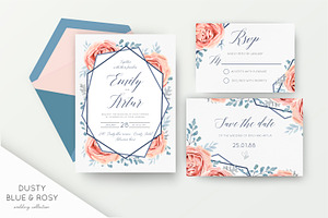Wedding suite - Dusty blue & rosy