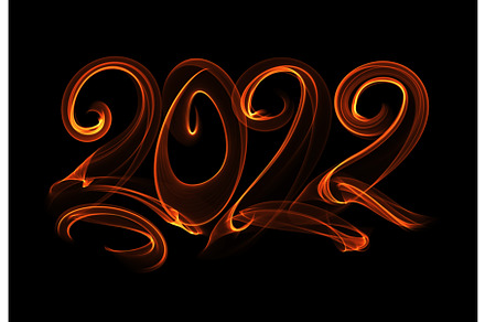 Happy new year 2022 isolated numbers