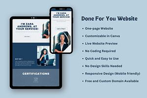 VA Portfolio Website Template Canva