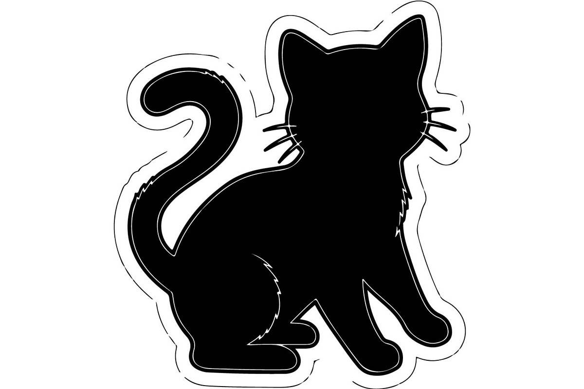 Cute Cat Silhouette Mega Vector Bund, an Animal Illustration by Designer_Momina (Photo 33 of 34)