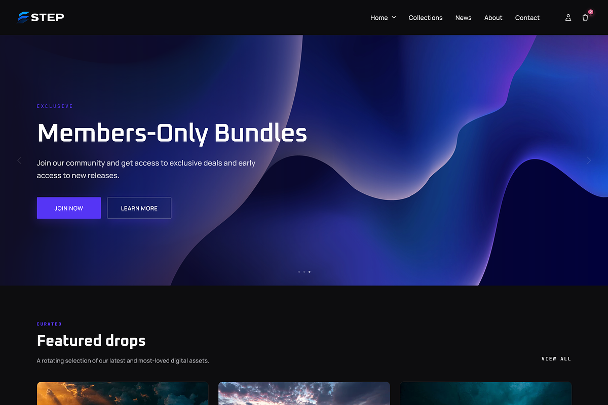 STEP Digital Products Shopify Theme, a Shopify Template by on3stepThemes (Photo 2 of 6)