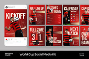 Red Bold World Cup Instagram Post, a Social Media Template by Neermana (Thumbnail 1 of 4)