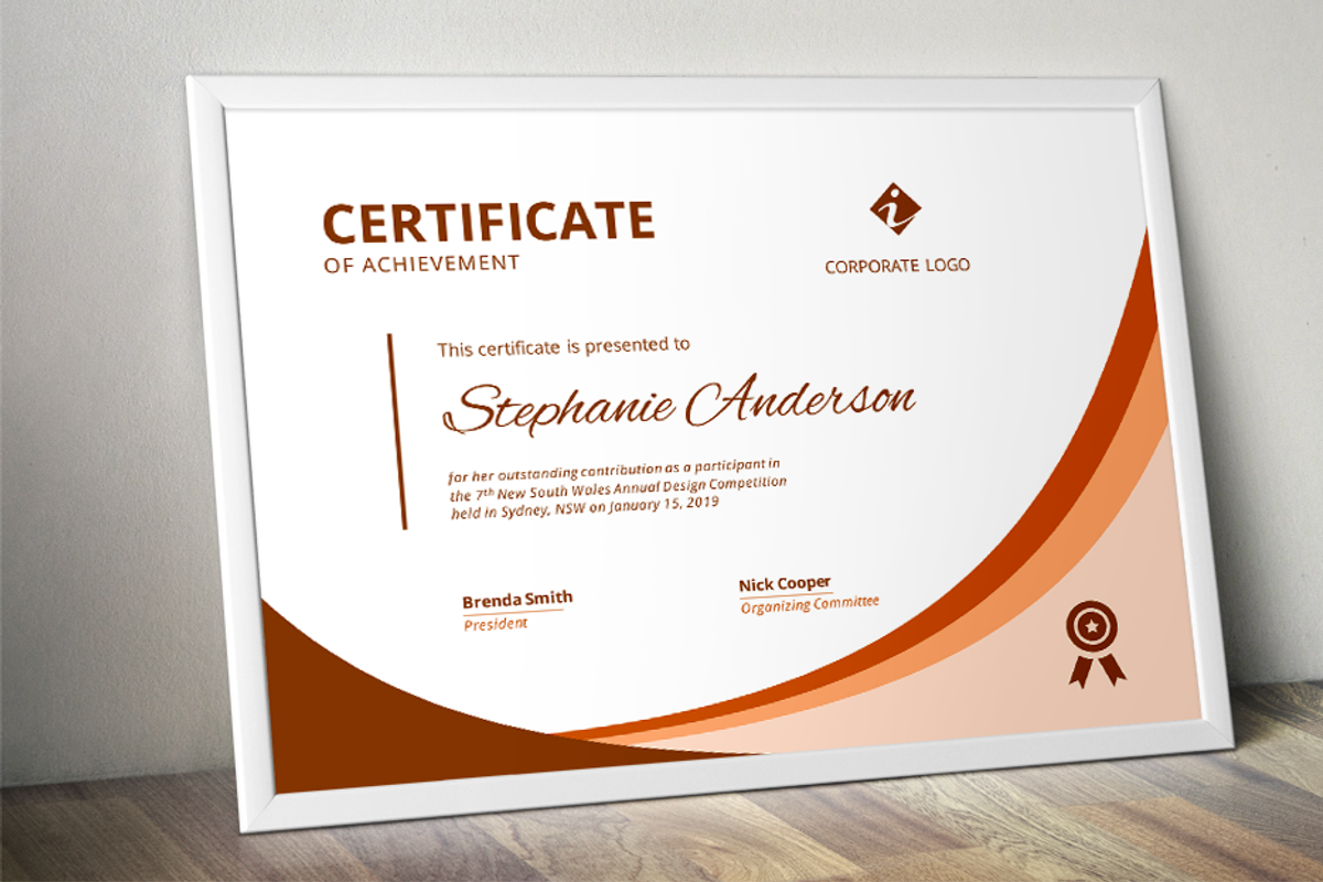 Modern ms word certificate, a Stationery Template by Inkpower (Photo 6 of 6)