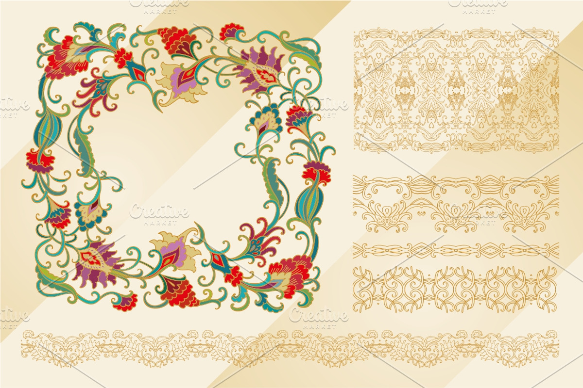 Floral frames, decor, patterns, a Decorative Illustration by Dainia (Photo 2 of 2)