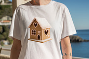 Pink Christmas Gingerbread Clipart B, an Illustration by SVGArt (Thumbnail 4 of 8)