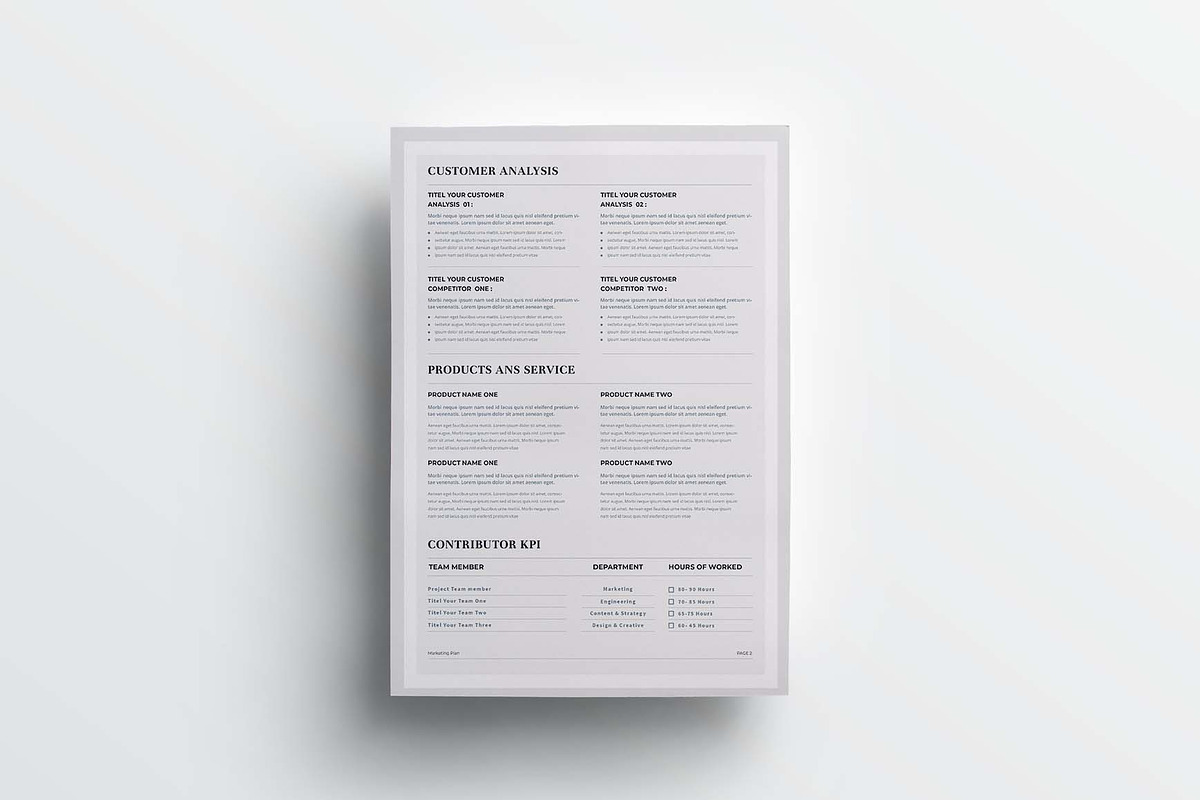 Marketing Plan | MS Word & Indesign, a Stationery Template by design_hut (Photo 5 of 7)