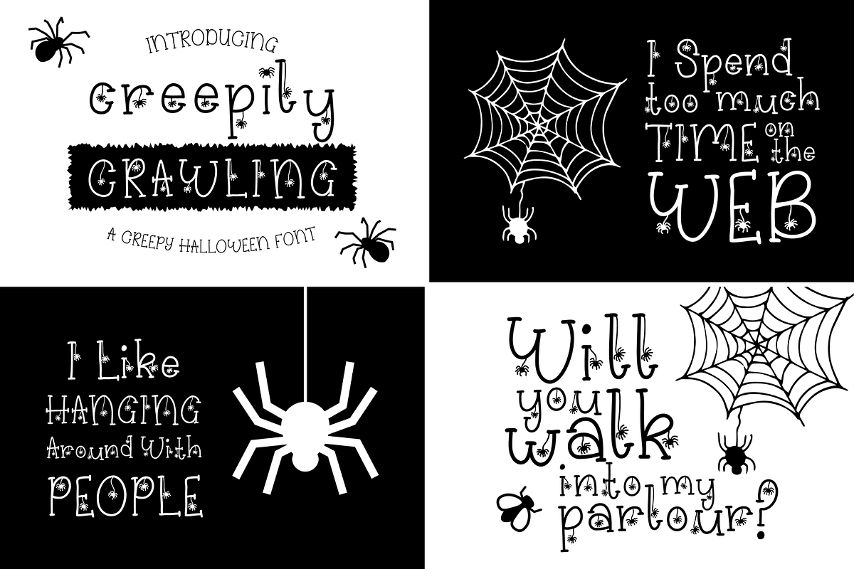6 Spooky Halloween Fonts Bundle Set, a Serif Font by Dancing with Ink (Photo 4 of 13)