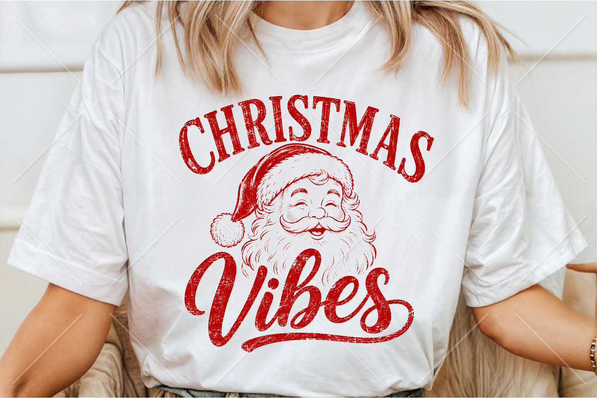 Vintage Santa Christmas Vibes PNG, a Seasonal Illustration by Canvas Craft (Photo 3 of 6)