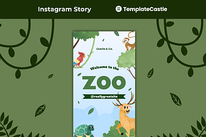 Playful Zoo Welcome for Social Media, a Social Media Template by TemplateCastleStore