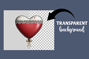 Valentine Heart Ballon clipart, an Illustration by Designworld (Thumbnail 5 of 6)