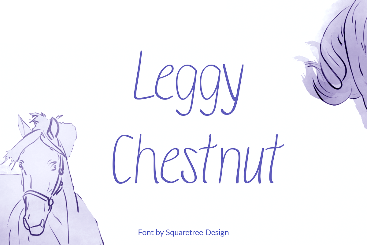 Leggy Chestnut - Handwriting Font, a Font by Squaretree Design (Photo 1 of 6)