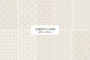 Earthy Lines Seamless Patterns