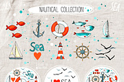 I love SEA - vector design kit, an Object Graphic by Olga Bonitas (Thumbnail 3 of 9)