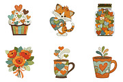 Watercolor Cute Valentine Clipart, an Illustration by CreationArt (Thumbnail 2 of 5)