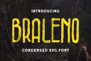 Braleno - Condensed SVG Font, a Font by Letterhend Studio