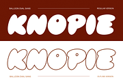 Knopie - Playful Balloon Y2K Font, a Sans Serif Font by Typia Nesia (Thumbnail 2 of 10)