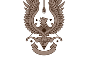 Mystical Bird with Arrow Vector, an Education Illustration by Tovarkovdesign (Thumbnail 4 of 9)