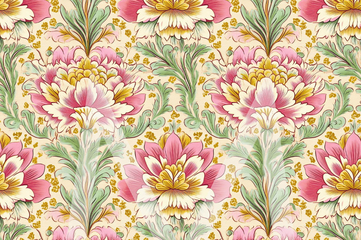 Floral Ephemera Boho Printable Paper, a Pattern Graphic by Maishop (Photo 5 of 8)