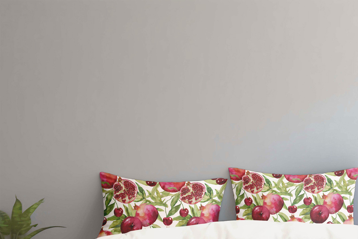 CHERRY POMEGRANATE Seamless Pattern, a Pattern Graphic by AYAKA Studio Co. (Photo 5 of 10)