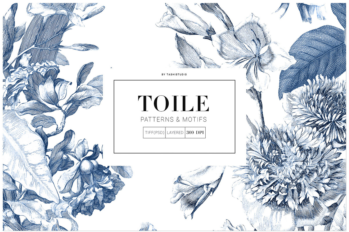 Toile Fleurie, Pattern & Motifs!, a Pattern Graphic by TSTUDIO (Photo 1 of 11)