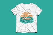 Woman surfer lying on surfboard, a Person Illustration by gunaonedesign (Thumbnail 4 of 6)