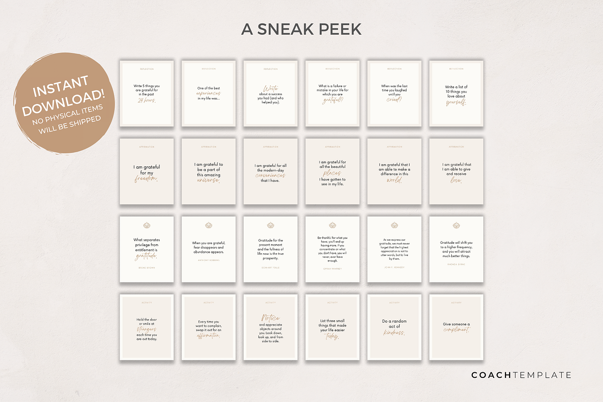 Gratitude Card Deck Canva Template, a Card Template by COACHTEMPLATE (Photo 7 of 11)