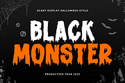 BLACK MONSTER - Halloween Font, a Handwritten Font by Mozatype (Thumbnail 1 of 10)
