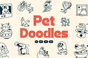 Animated Pet Doodle Icons, an Outline Icon by Vectors Market