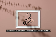 Scripty Monogram Font - With hearts, a Font by CraftyLittleNodes (Thumbnail 5 of 9)