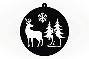 Christmas Laser Cut Ornament Bundle, a Graphic by Designer_Momina (Thumbnail 14 of 14)