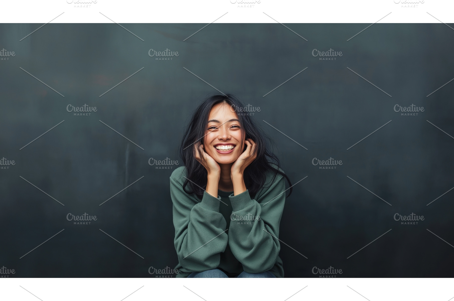 A smiling Asian woman in a casual, a Person Photo by Sergey Kotenev
