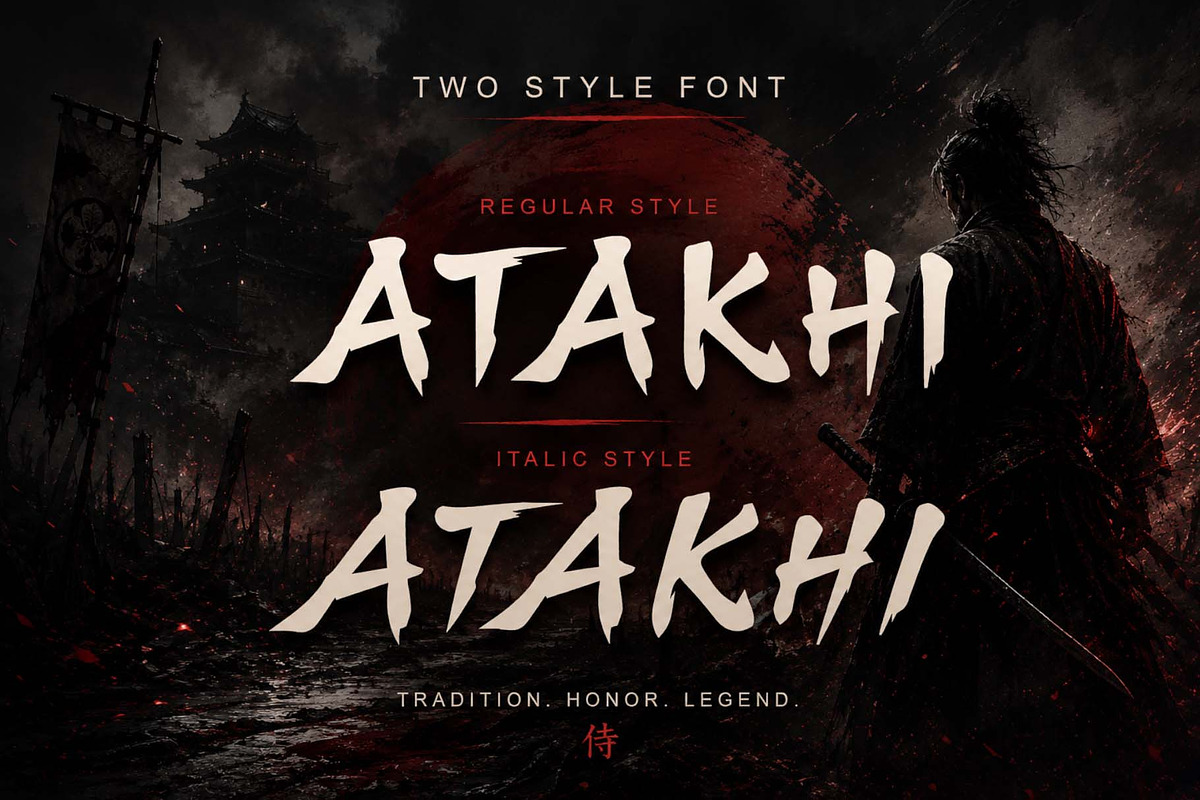 Takashi Japan, a Blackletter Font by Yoga Letter (Photo 5 of 9)