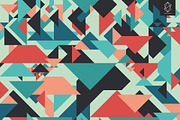 Geometric retro backgrounds, a Pattern Graphic by Yury Velikanov (Thumbnail 4 of 11)