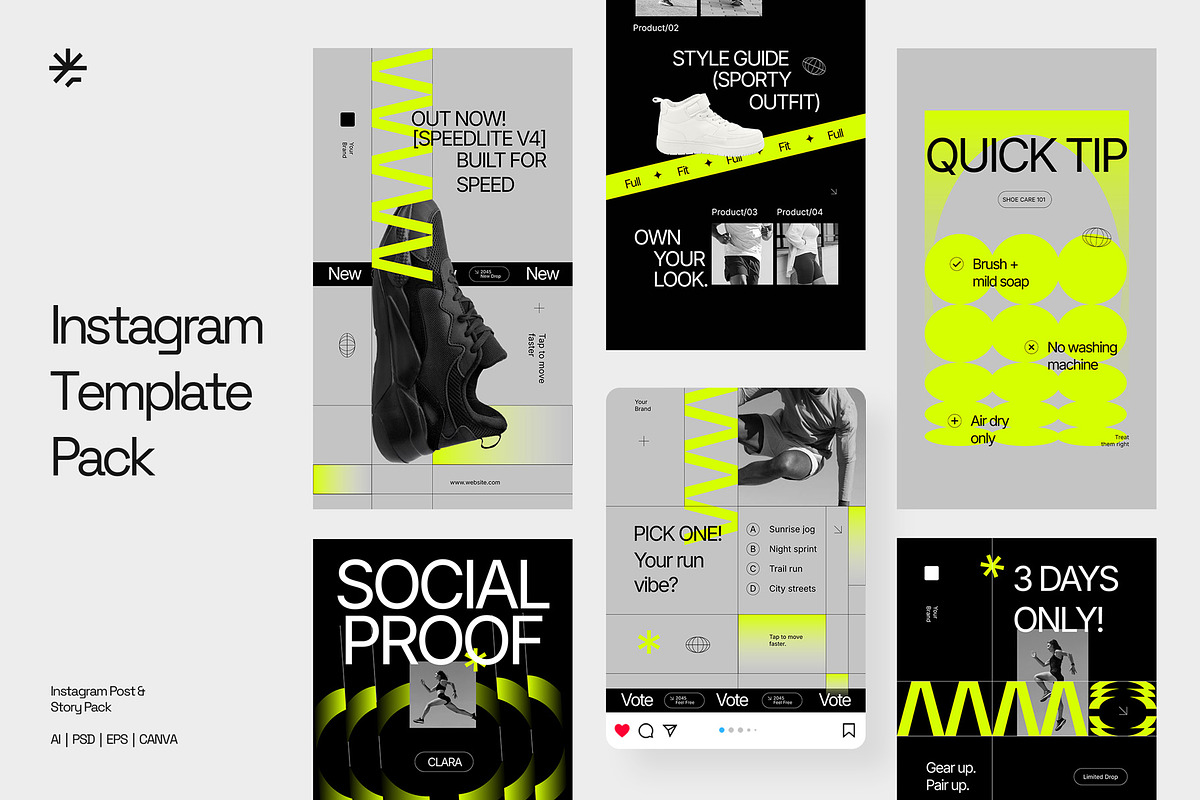 Sportwear Instagram Template Pack