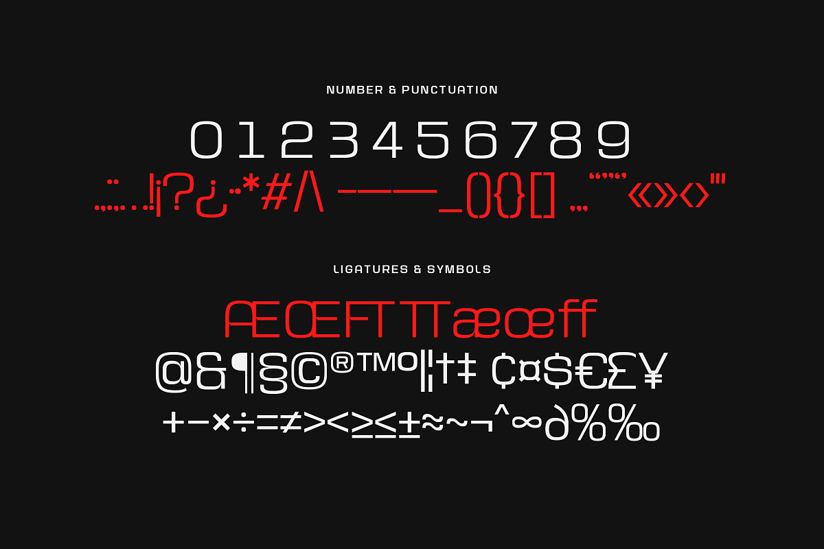 Kycron - Futuristic Sans Font Family, a Sans Serif Font by Sekyra Lab (Photo 3 of 13)