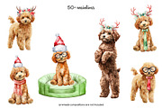 Watercolor Christmas toy poodle set, an Animal Illustration by Art and Funny (Thumbnail 4 of 6)
