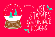 Procreate Christmas Shapes Set, a Brush Add-On by Positively Present (Thumbnail 3 of 10)