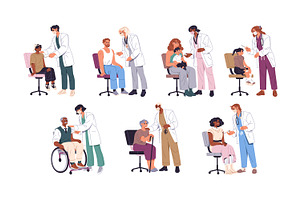 Vaccination of people set, a Healthcare Illustration by PaperTrident