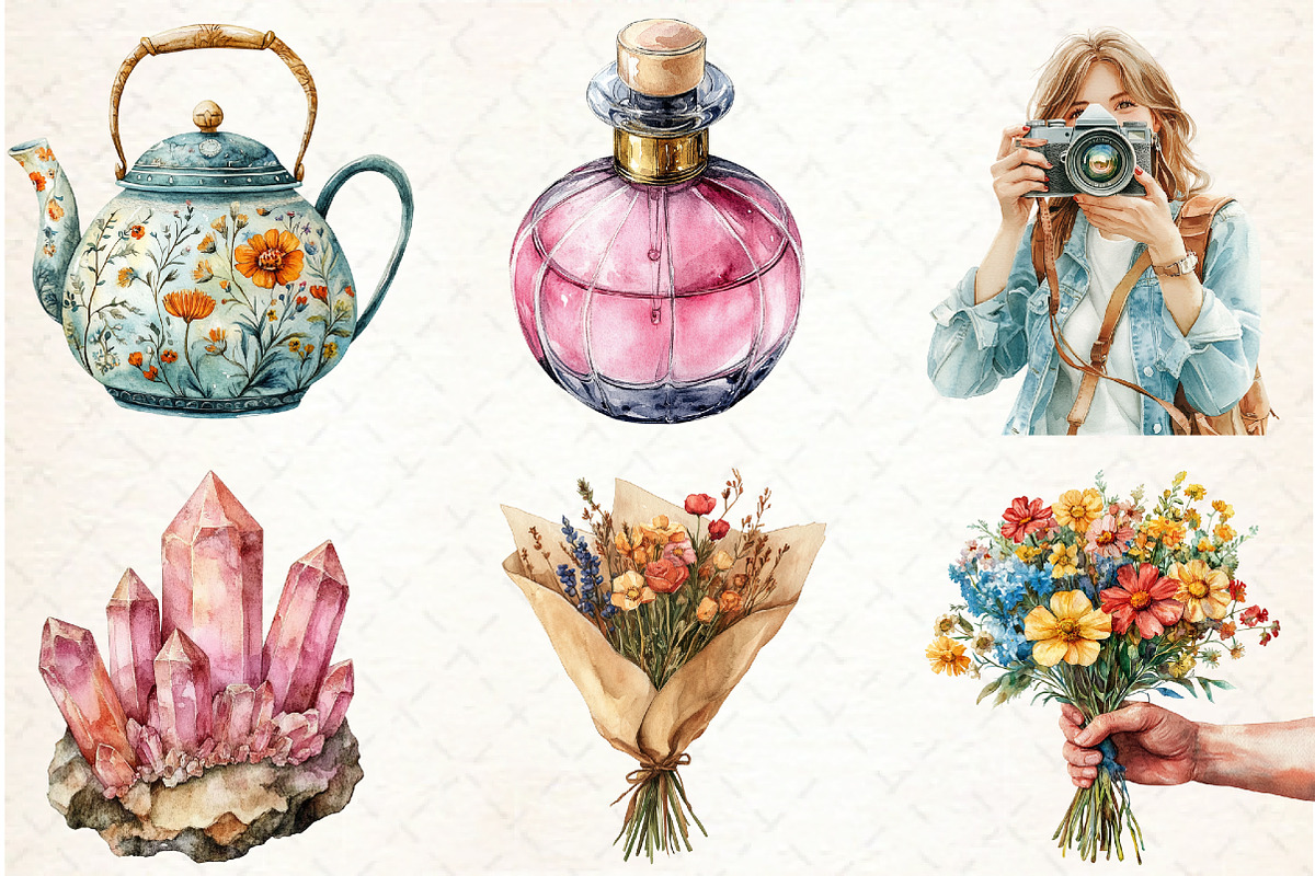Boho Summer Clipart, an Illustration by Libby Wishes (Photo 2 of 6)