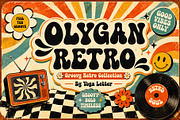 Olygan Retro, a Blackletter Font by Yoga Letter (Thumbnail 1 of 10)