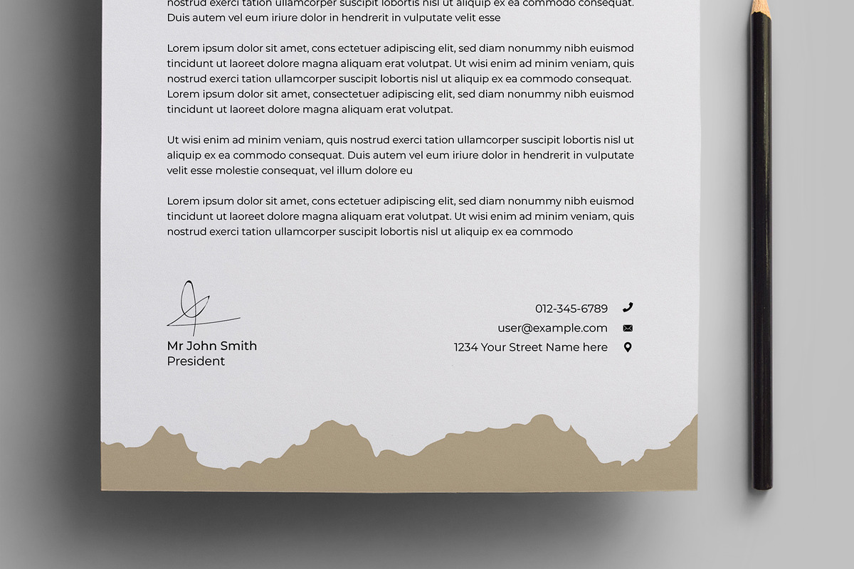 Letterhead Layout, a Stationery Template by MightyDesign (Photo 3 of 8)