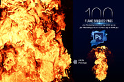 100 Photoshop Flame Brushes + PNGs, a Brush Add-On by Creative Graphics (Thumbnail 2 of 7)